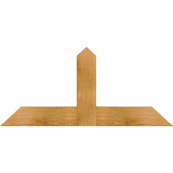 Ekena Millwork Portland Rough Sawn Timber Gable Bracket, Western Red Cedar, 36"W x 16"H x 2"D x 4"F, 11/12 Pitch GBW036X16X0204POR00RWR - main